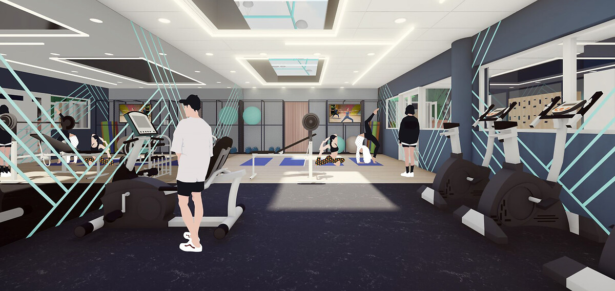 Nouvelle salle de fitness de la résidence étudiante YouFirst Campus à Ivry sur Seine