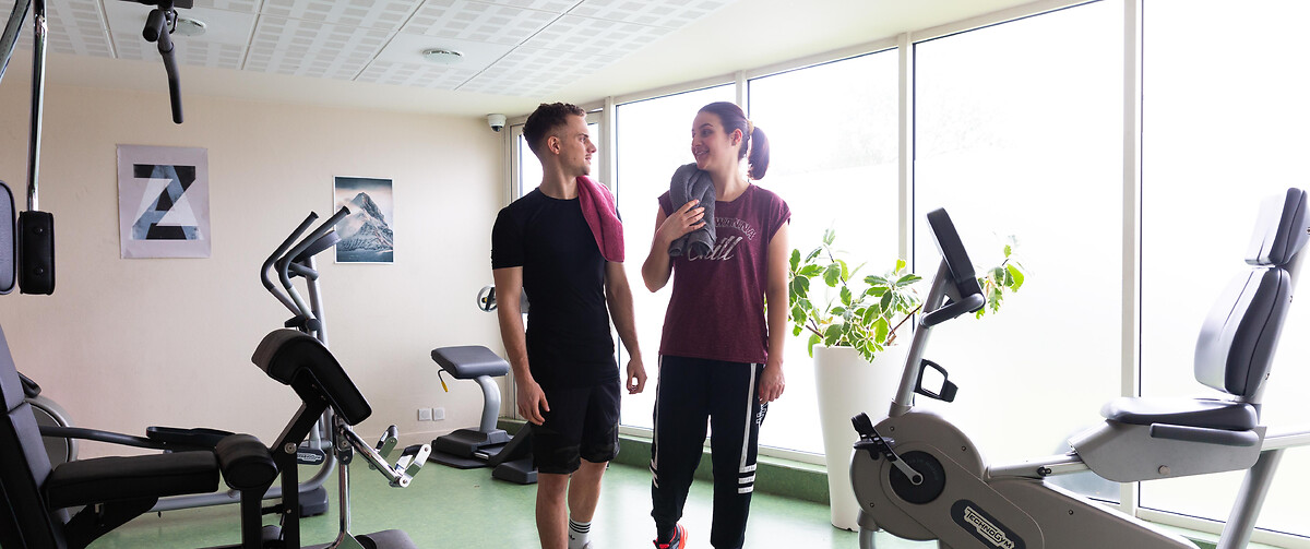 Equipped fitness room at the student residence Talence University