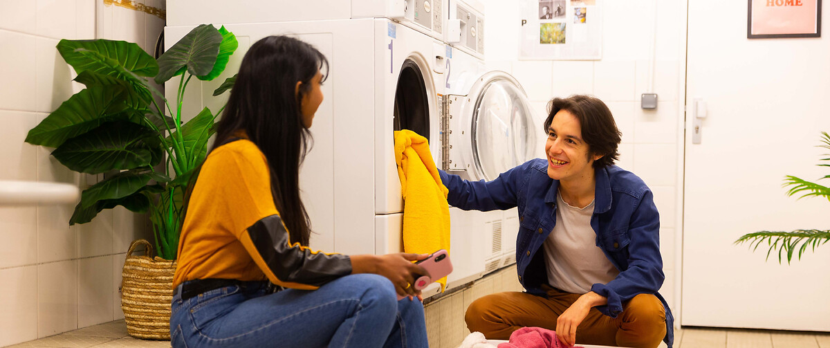 Laundry of the young professionals and student residence Paris Cite Descartes