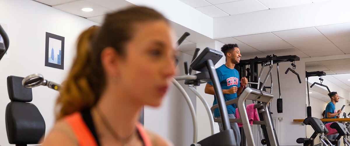 Equipped fitness room of the student residence Paris Palaiseau