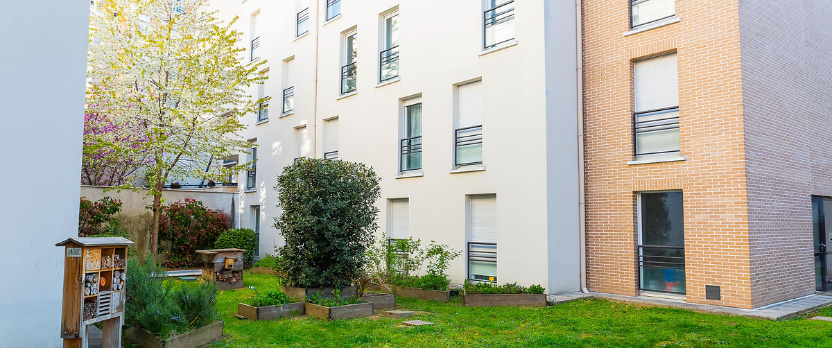 Espace vert: résidence pour étudiants et jeunes actifs Paris 13 Tolbiac