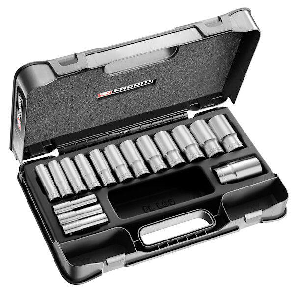 COFFRET DOUIL 1/2' LONGUES 12P MM 16PC