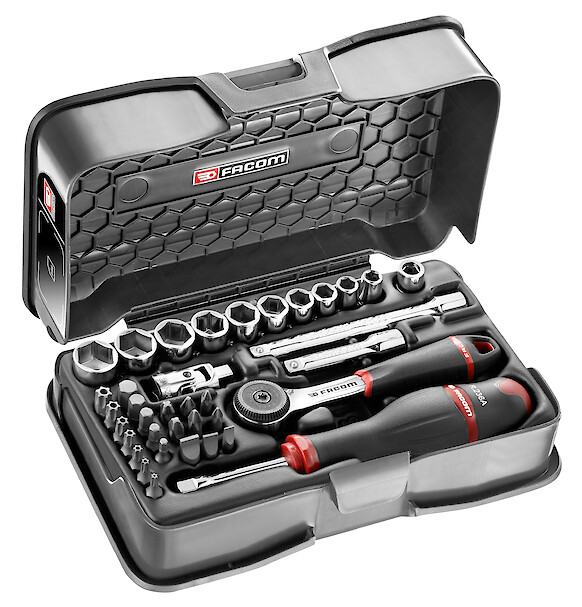 COFFRET DOUIL 1/4' 6P MM R.161B 37PC