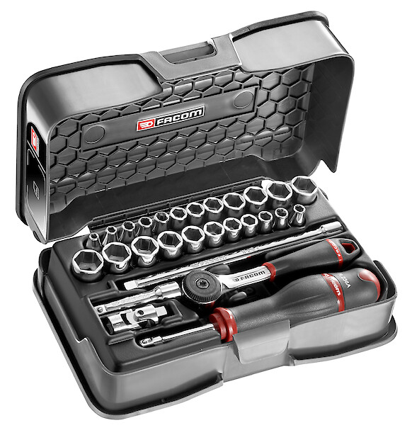COFFRET DOUIL 1/4' 6P MM IN R.161B 34PC