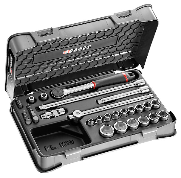 COFFRET DOUIL 3/8' 6P MM J.161B 35PC