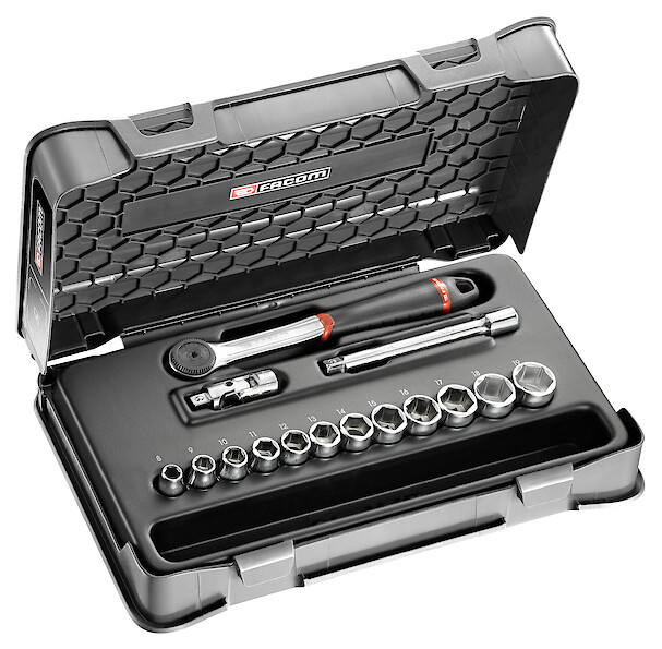 COFFRET DOUIL 3/8' 6P MM J.161B 15PC