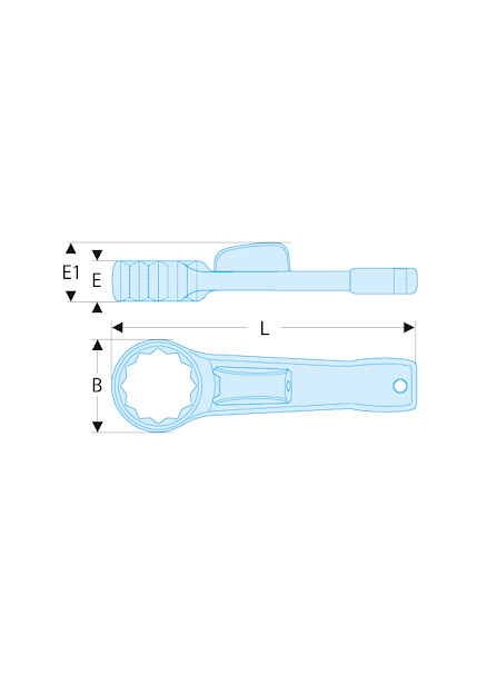 CLE A FRAPPER POLYGO SECURISEE 24MM