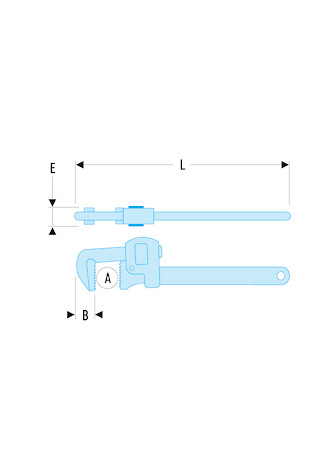 SLS CLE SERRE-TUBE STILLSON 10'