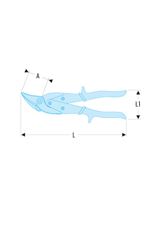 CISAILLE AVIATION GAUCHE 24CM