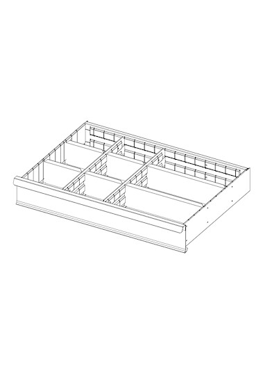 JEU DE 8 CLOISONS TIROIR 125MM