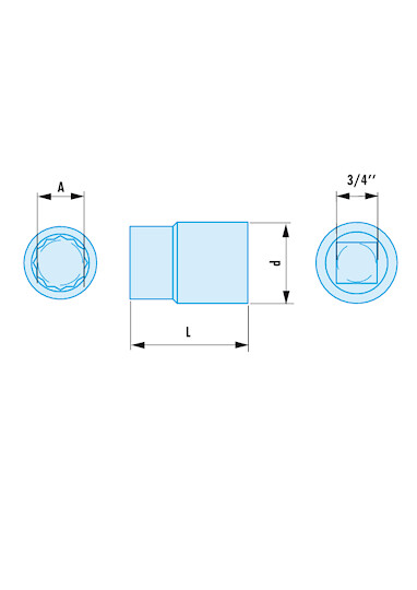 3/4" DOUILLE METRIQUE - 26 SR